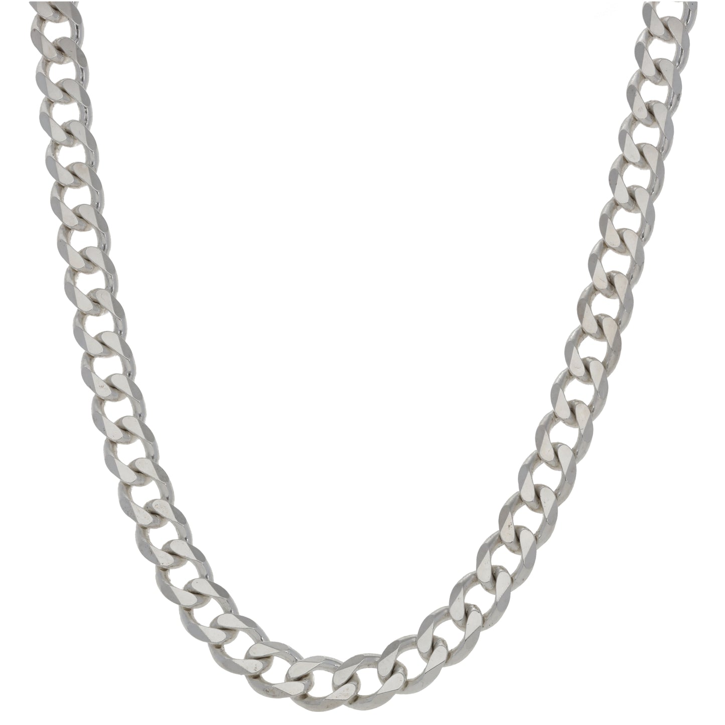 Silver Sterling Curb Chain 22"