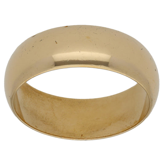 9ct Gold Plain Wedding Ring Size S