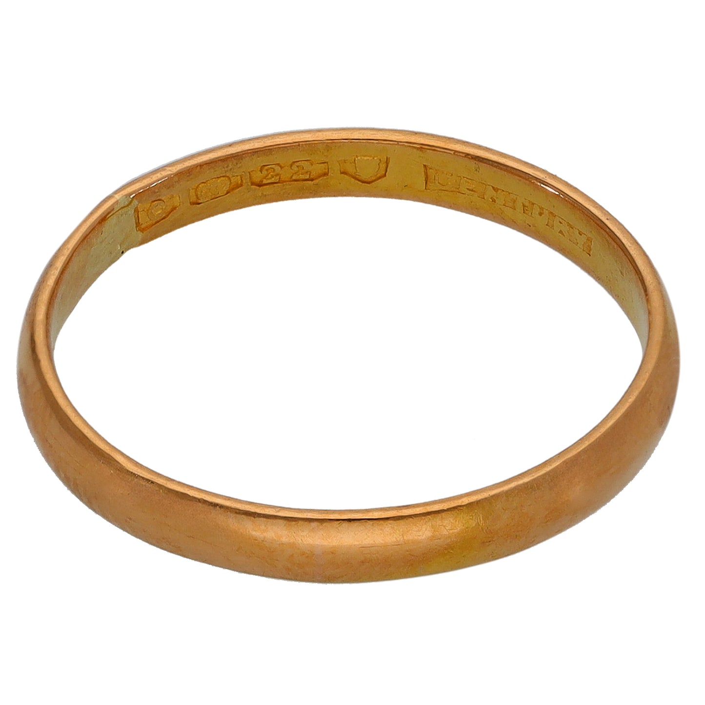22ct Gold Plain Wedding Ring Size O