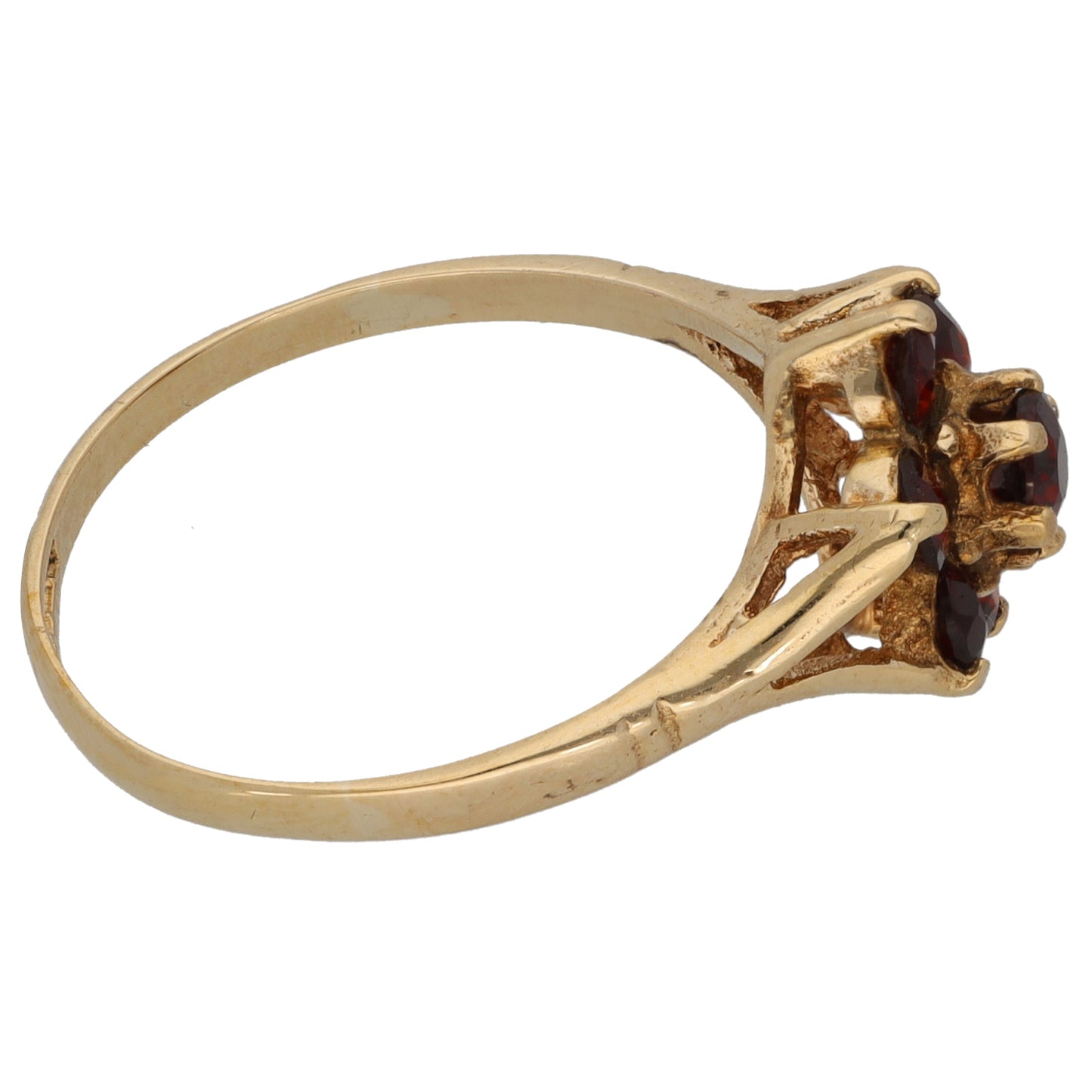9ct Gold Garnet Dress/Cocktail Ring Size P