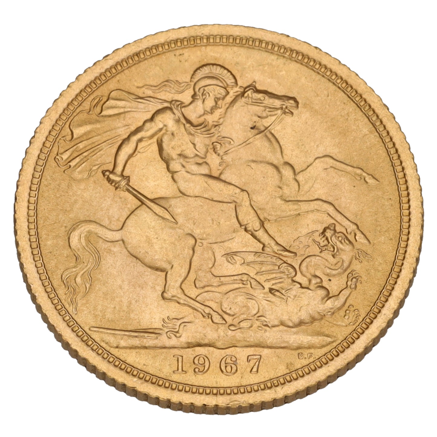 22ct Gold Queen Elizabeth II Full Sovereign Coin 1967