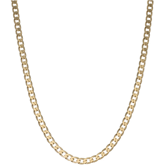 9ct Gold Curb Chain 18"