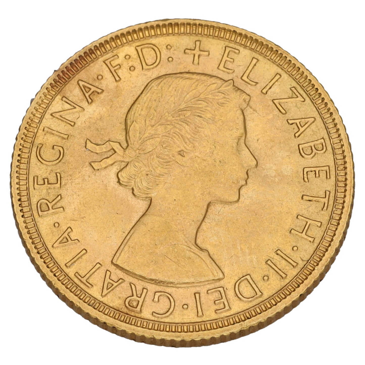 22ct Gold Queen Elizabeth II Full Sovereign Coin 1958