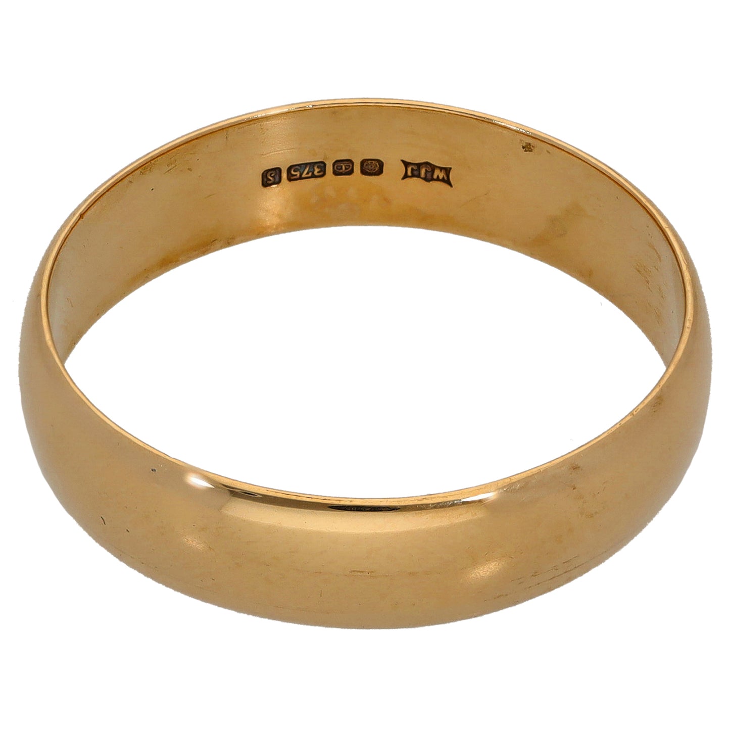 9ct Gold Plain Wedding Ring Size X