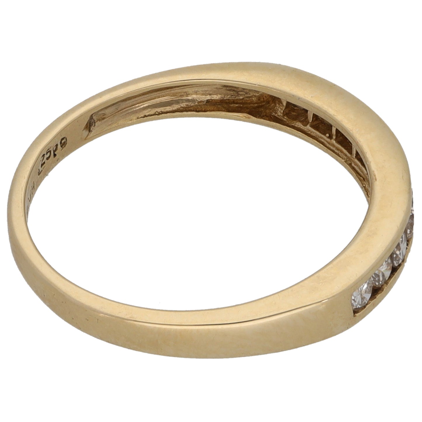9ct Gold 0.09ct Diamond Half Eternity Ring Size K