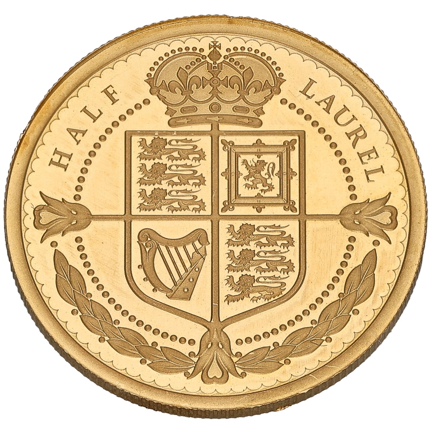22ct Gold King Charles III Half Laurel Coin 2024