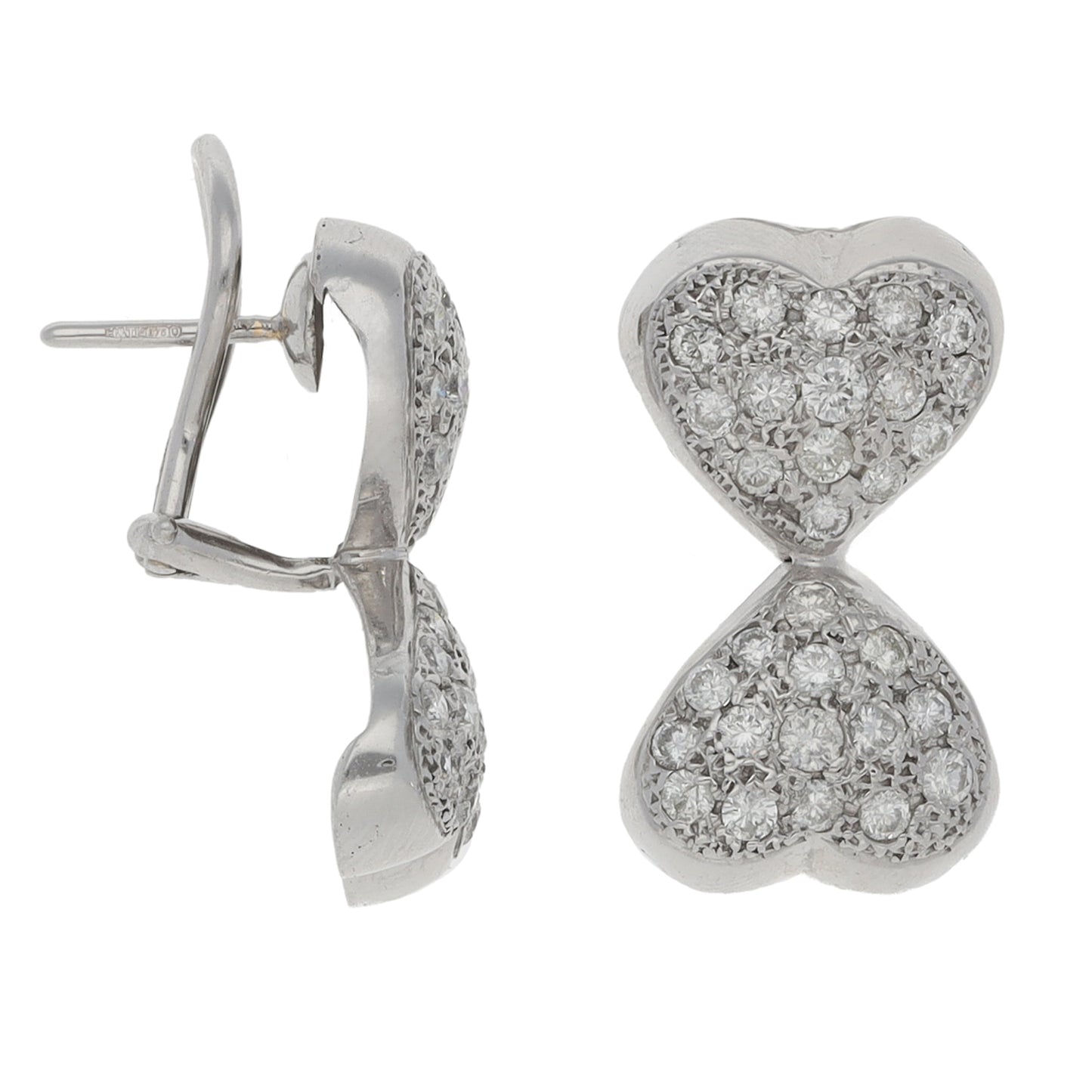 9ct White Gold 3.00ct Diamond Dress/Cocktail Earrings