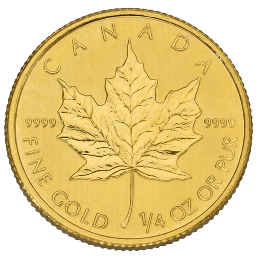 24ct Gold Canada Maple 1/4 OZ Coin 2014