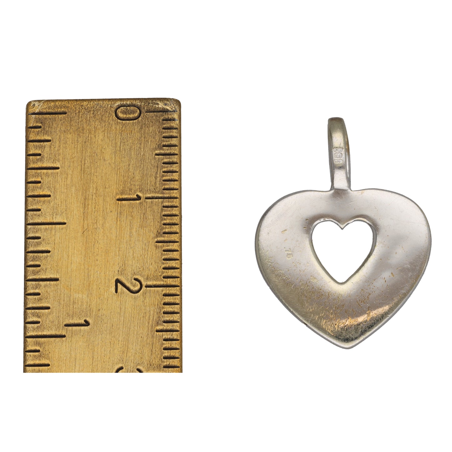 9ct White Gold 0.37ct Diamond Heart Pendant