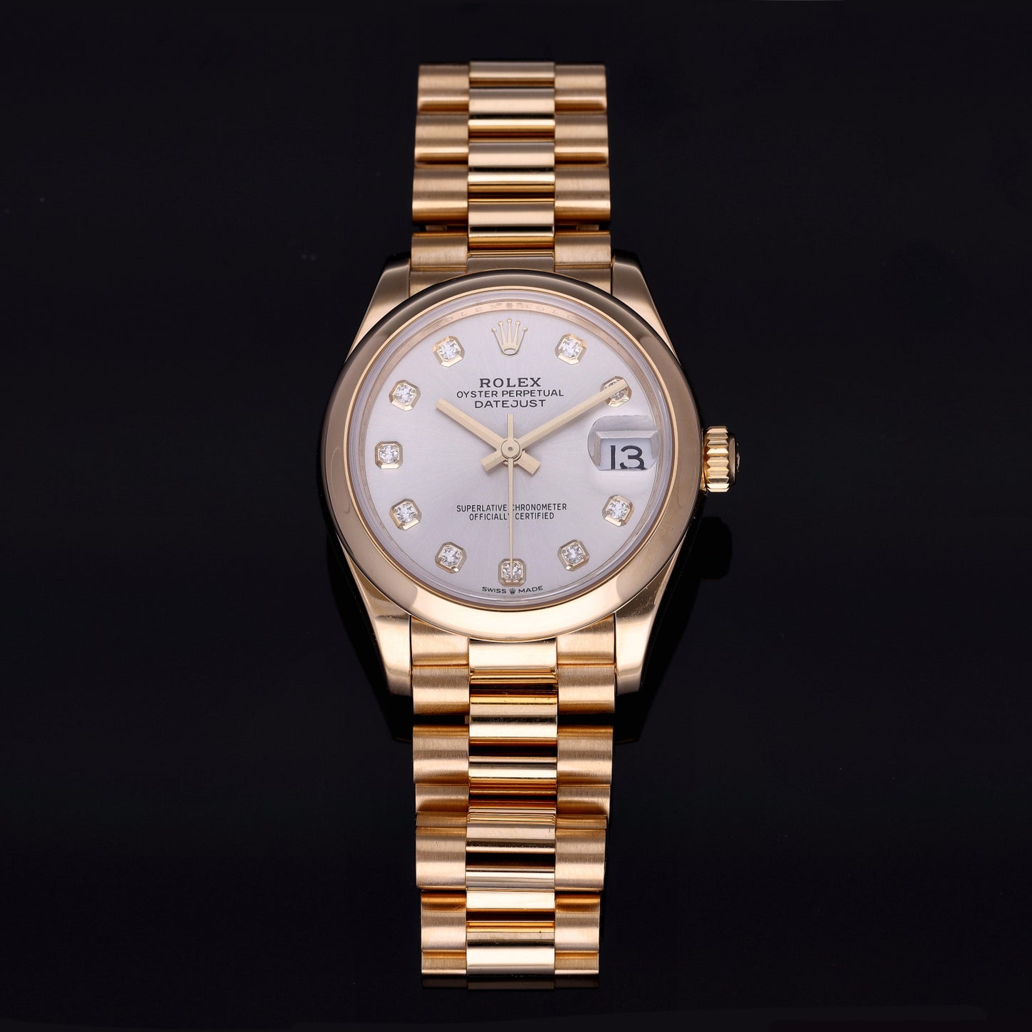 Rolex Lady Datejust 278248 31mm Gold Watch