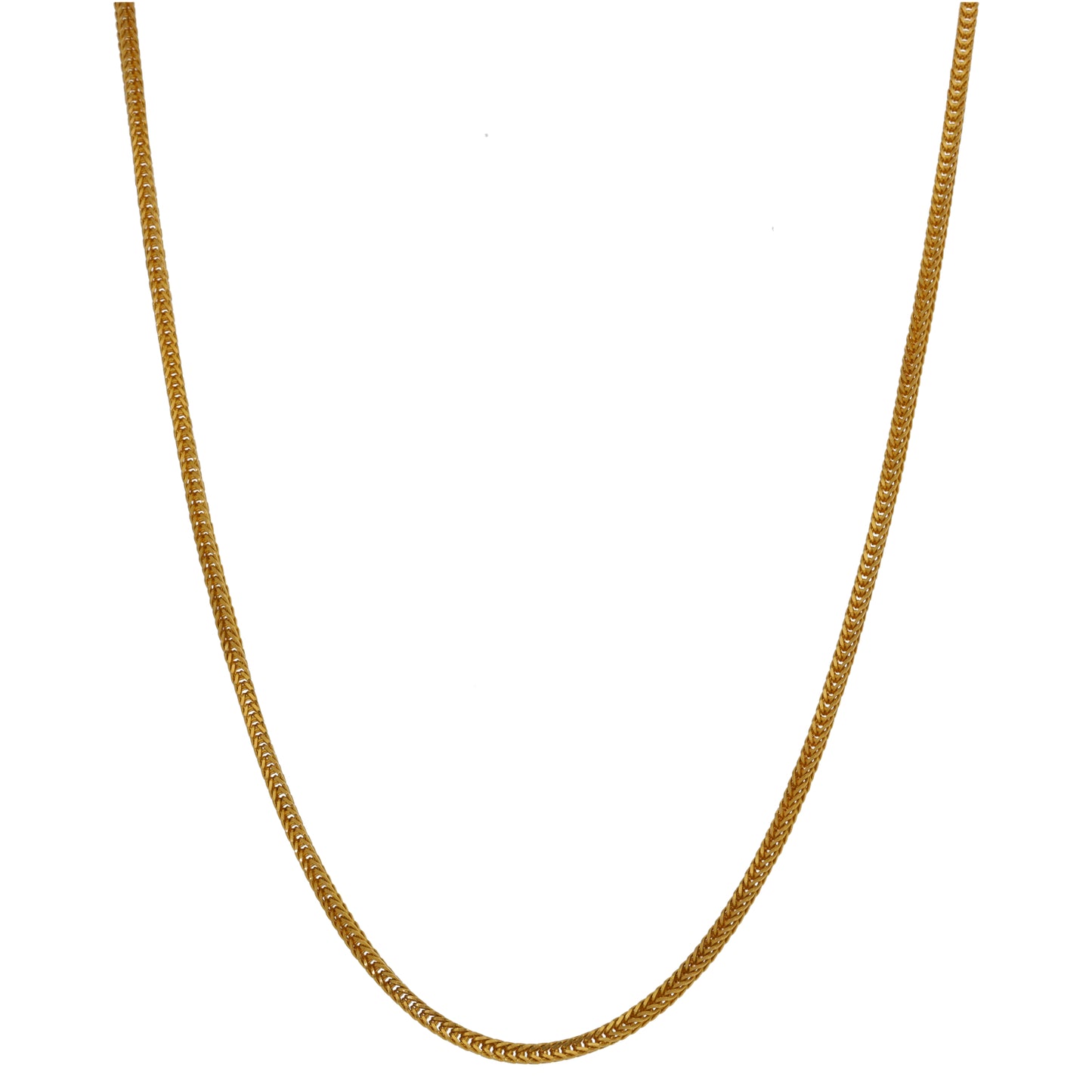22ct gold tone rope chain necklace, 20-inch length