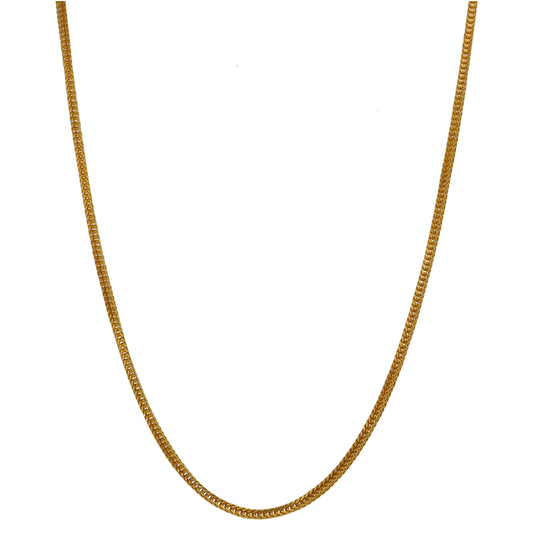 22ct gold tone rope chain necklace, 20-inch length