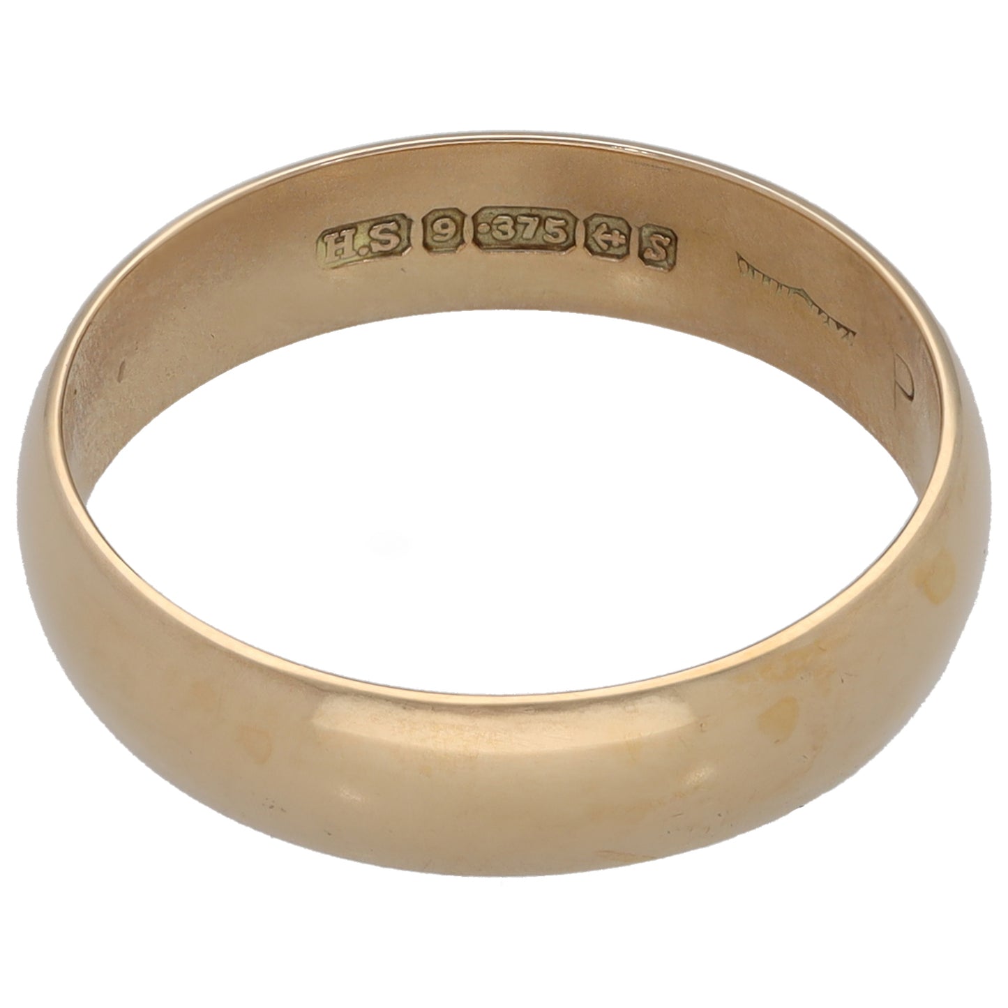 9ct Gold Plain Wedding Ring Size P