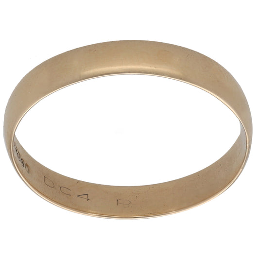 9ct Gold Plain Wedding Ring Size S