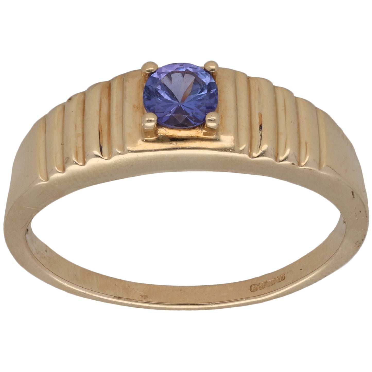 9ct Gold Tanzanite Single Stone Ring Size Y