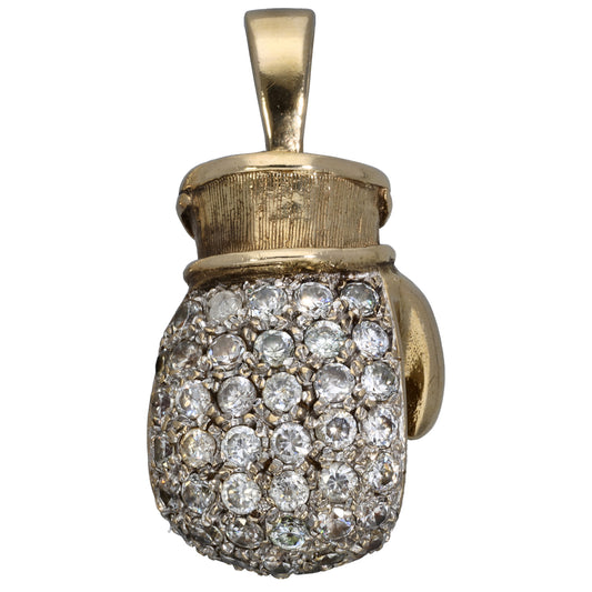 9ct Gold Cubic Zirconia Boxing Glove Pendant