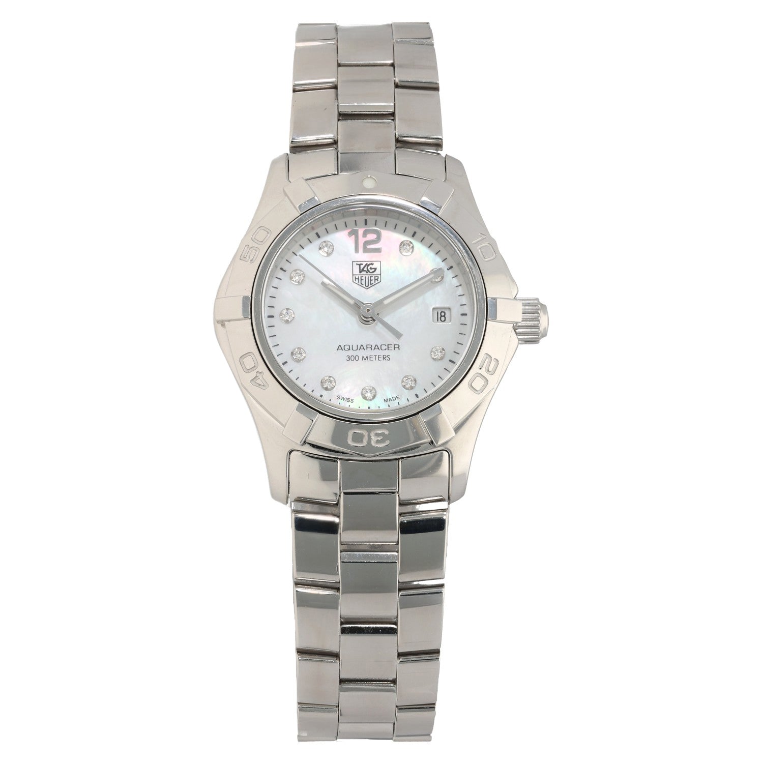 Tag Heuer Aquaracer WAF1415, Mother of Pearl Dial, Stainless Steel, Front Image