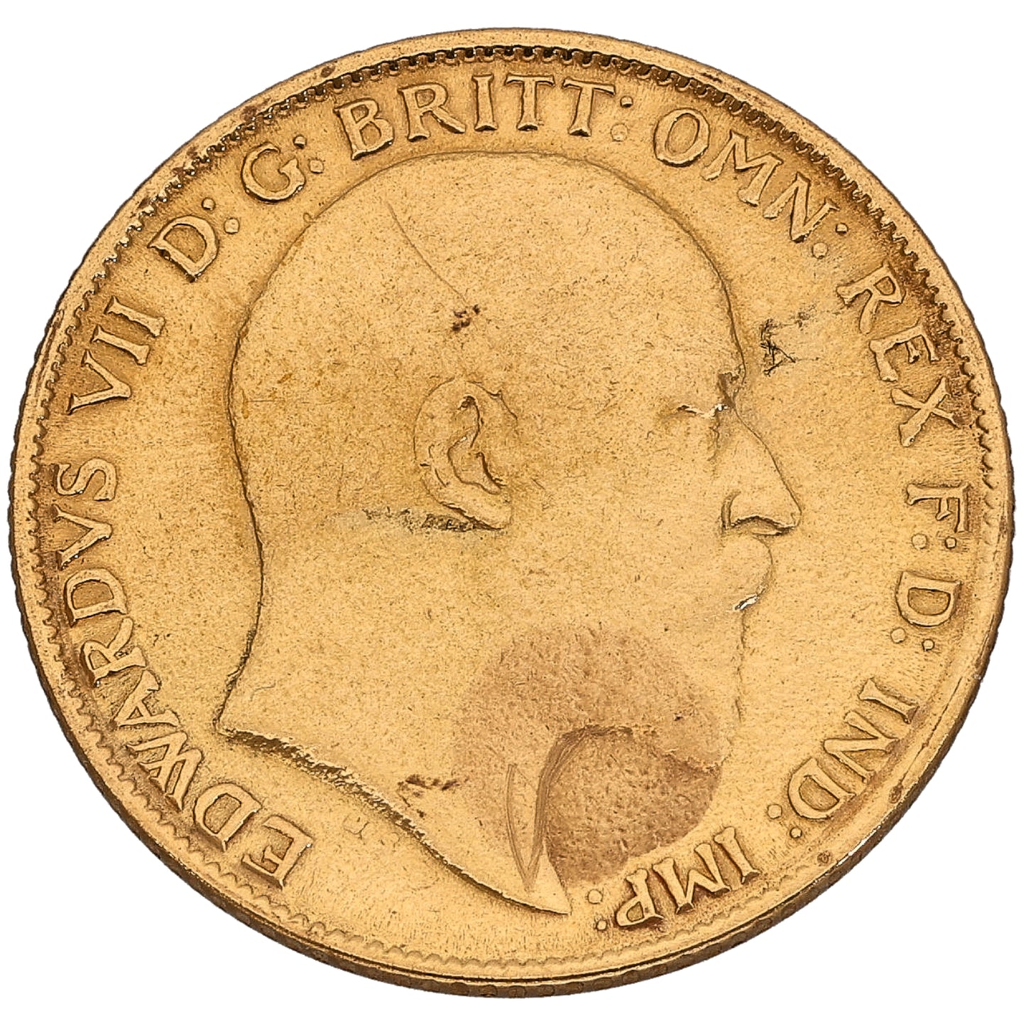 22ct Gold King Edward VII Half Sovereign Coin 1909