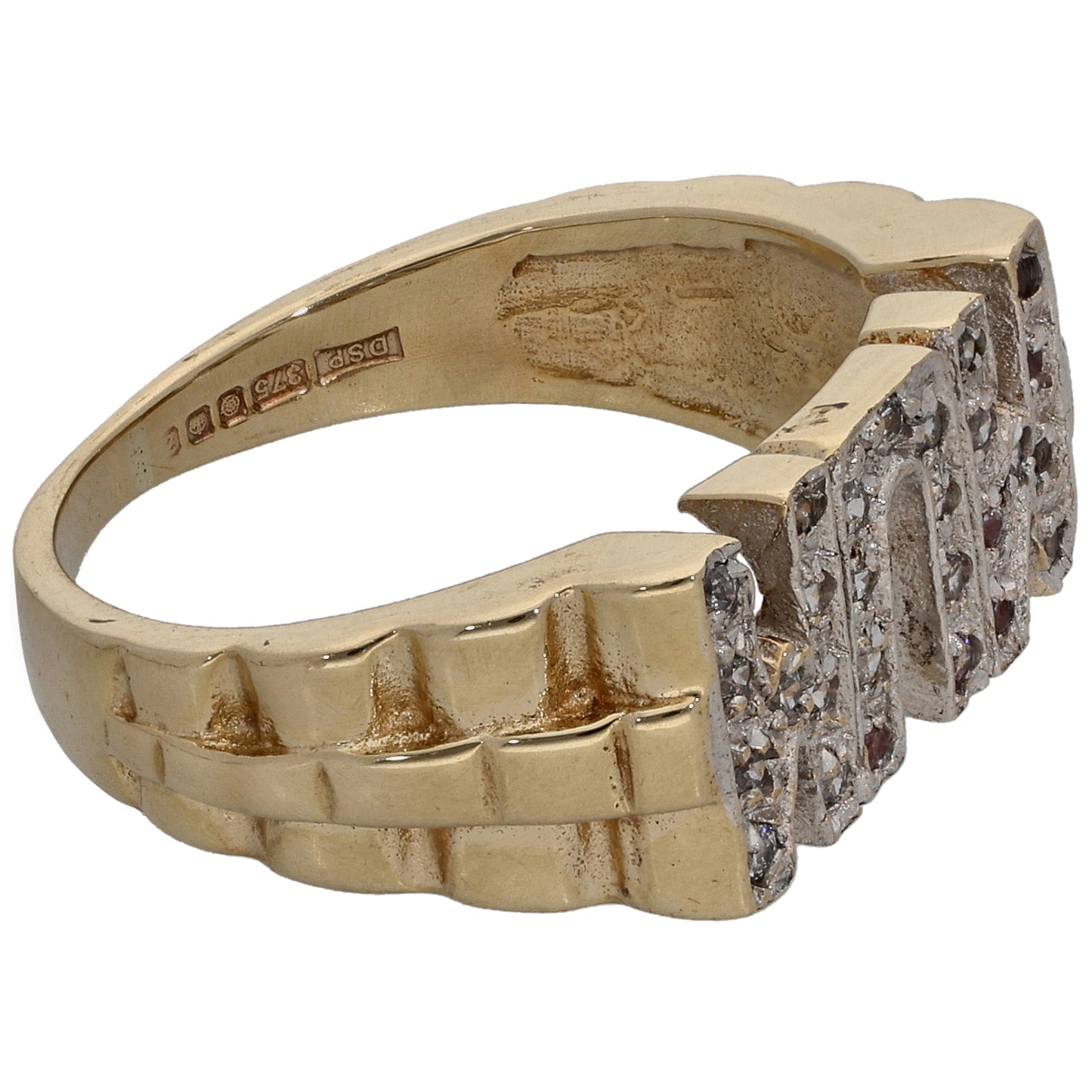 9ct Gold Cubic Zirconia Mum Ring Size N