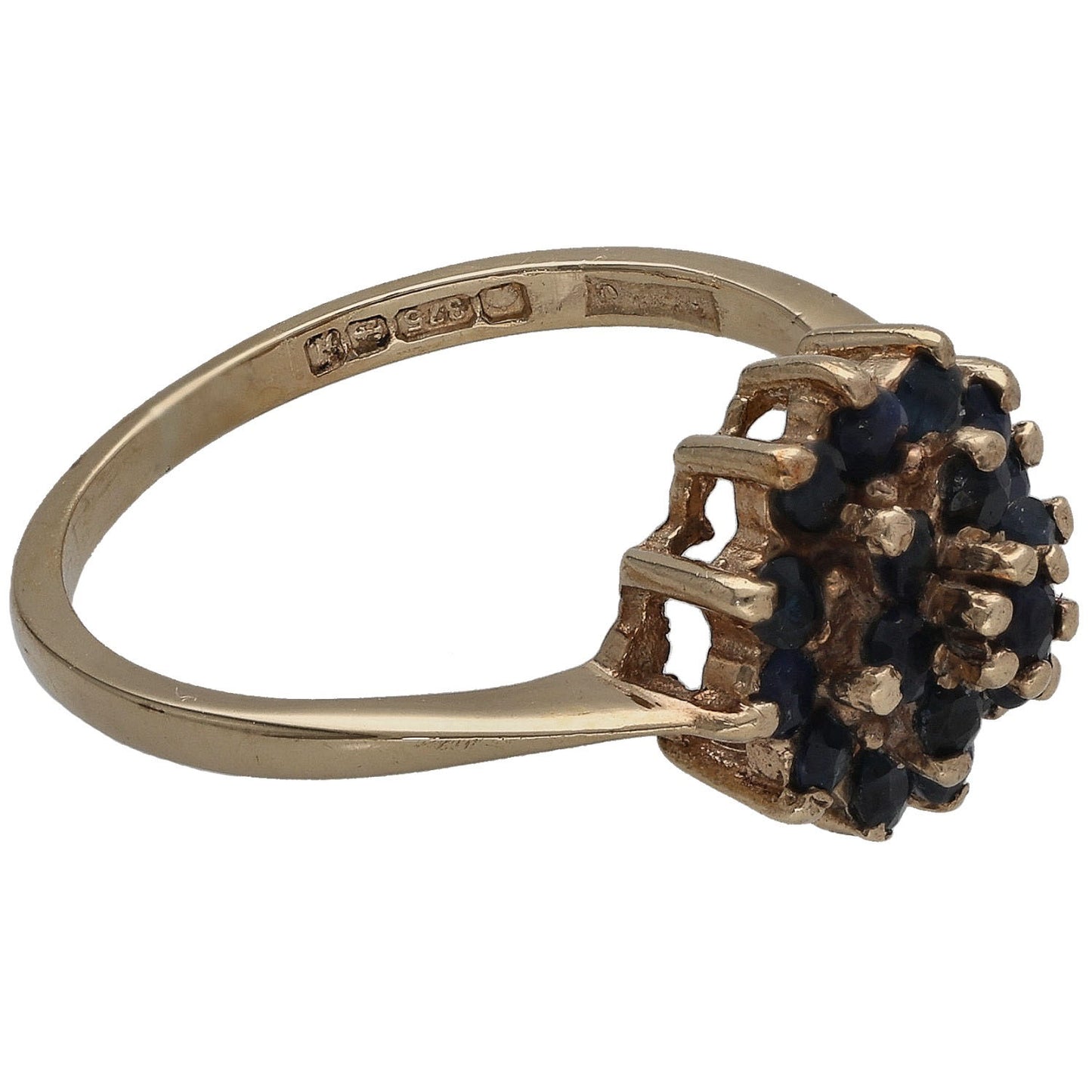 9ct Gold Sapphire Dress/Cocktail Ring Size M