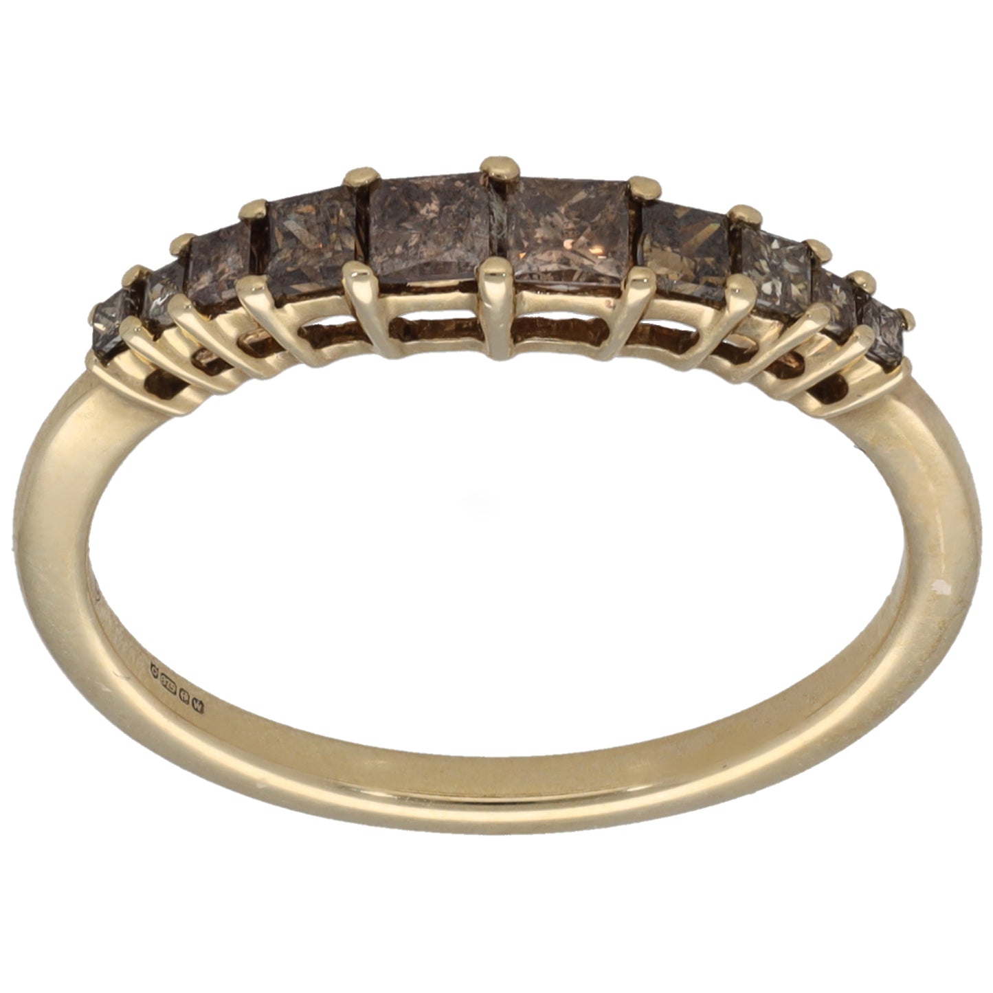 9ct Gold 0.50ct Diamond Half Eternity Ring Size N