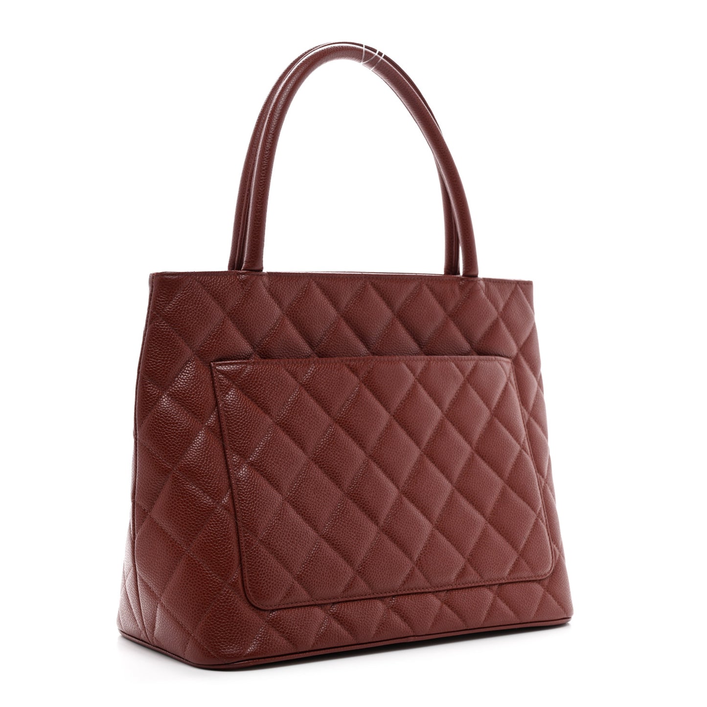 Chanel Medallion Tote Caviar Leather Bag - Red