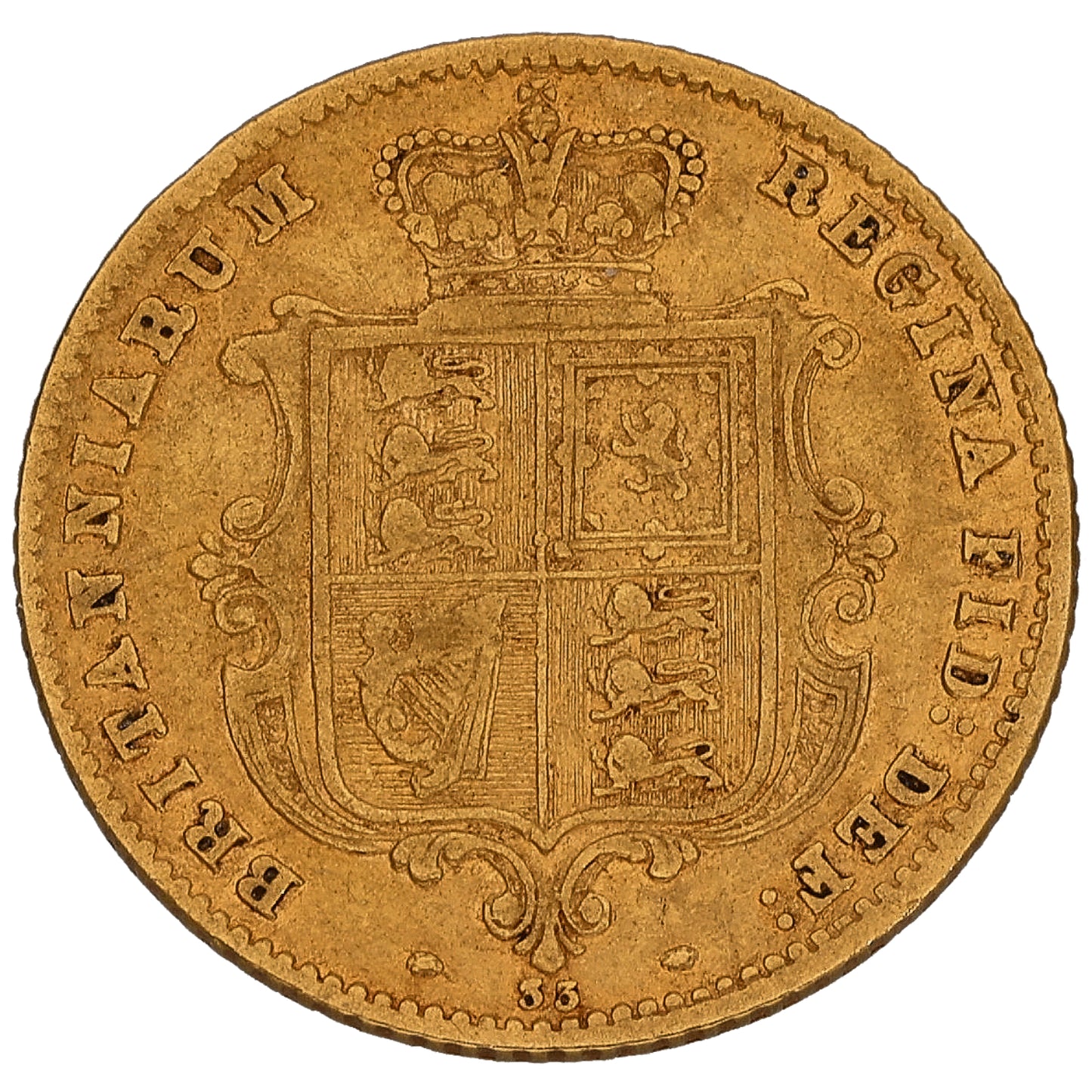 22ct Gold Queen Victoria Half Sovereign Coin 1866