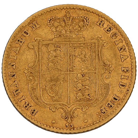 22ct Gold Queen Victoria Half Sovereign Coin 1866