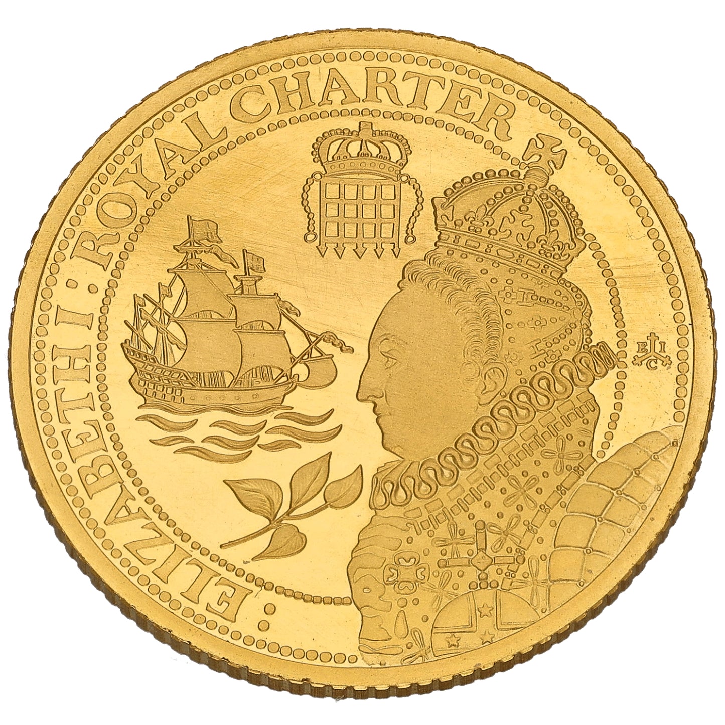22ct Gold Elizabeth I Royal Charter One Pound Coin 2016