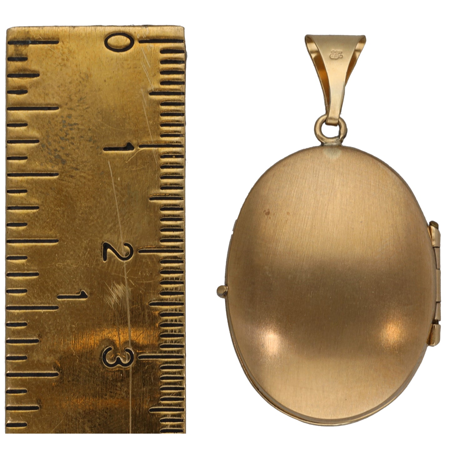 9ct Gold Patterned Locket Pendant