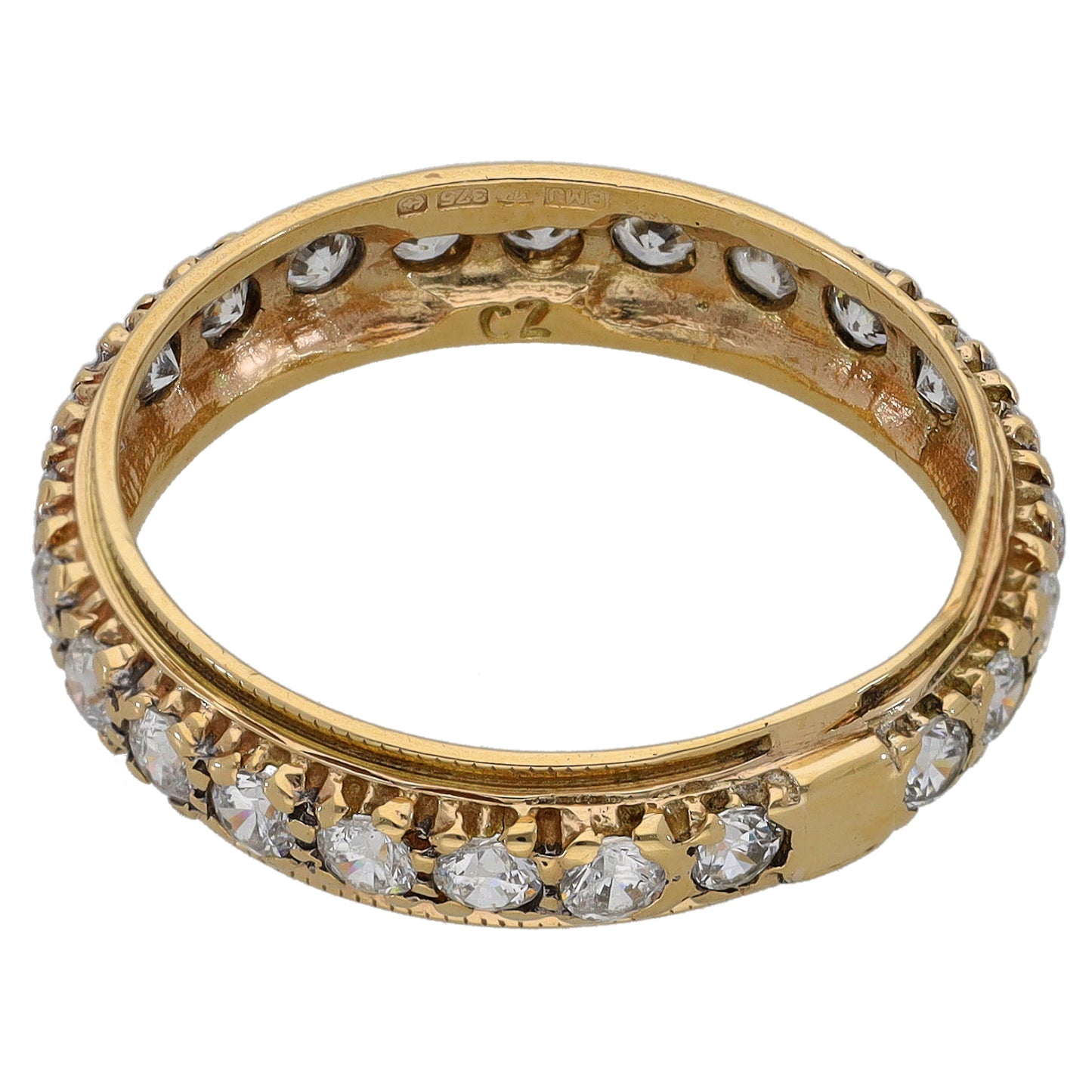 9ct Gold Cubic Zirconia Eternity Ring Size Q