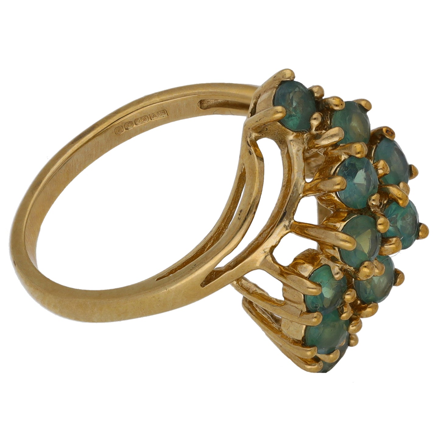 9ct Gold Chrysoberyl Dress/Cocktail Ring Size N