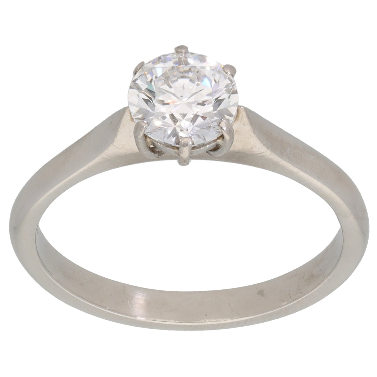 Platinum 1.06ct Diamond Solitaire Ring Size P