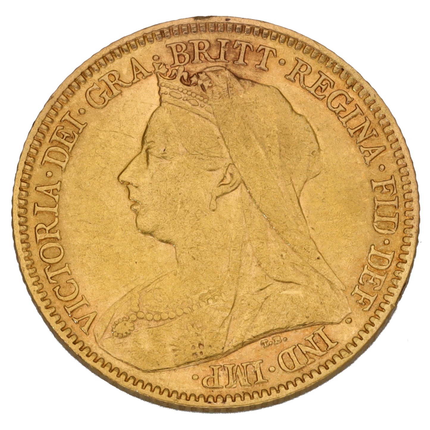 22ct Gold Queen Victoria Half Sovereign Coin 1901