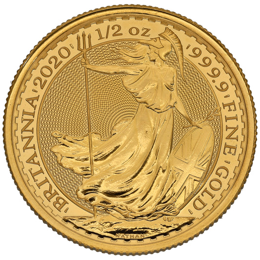 24ct Gold Queen Elizabeth II 1/2 OZ Britannia Coin 2020