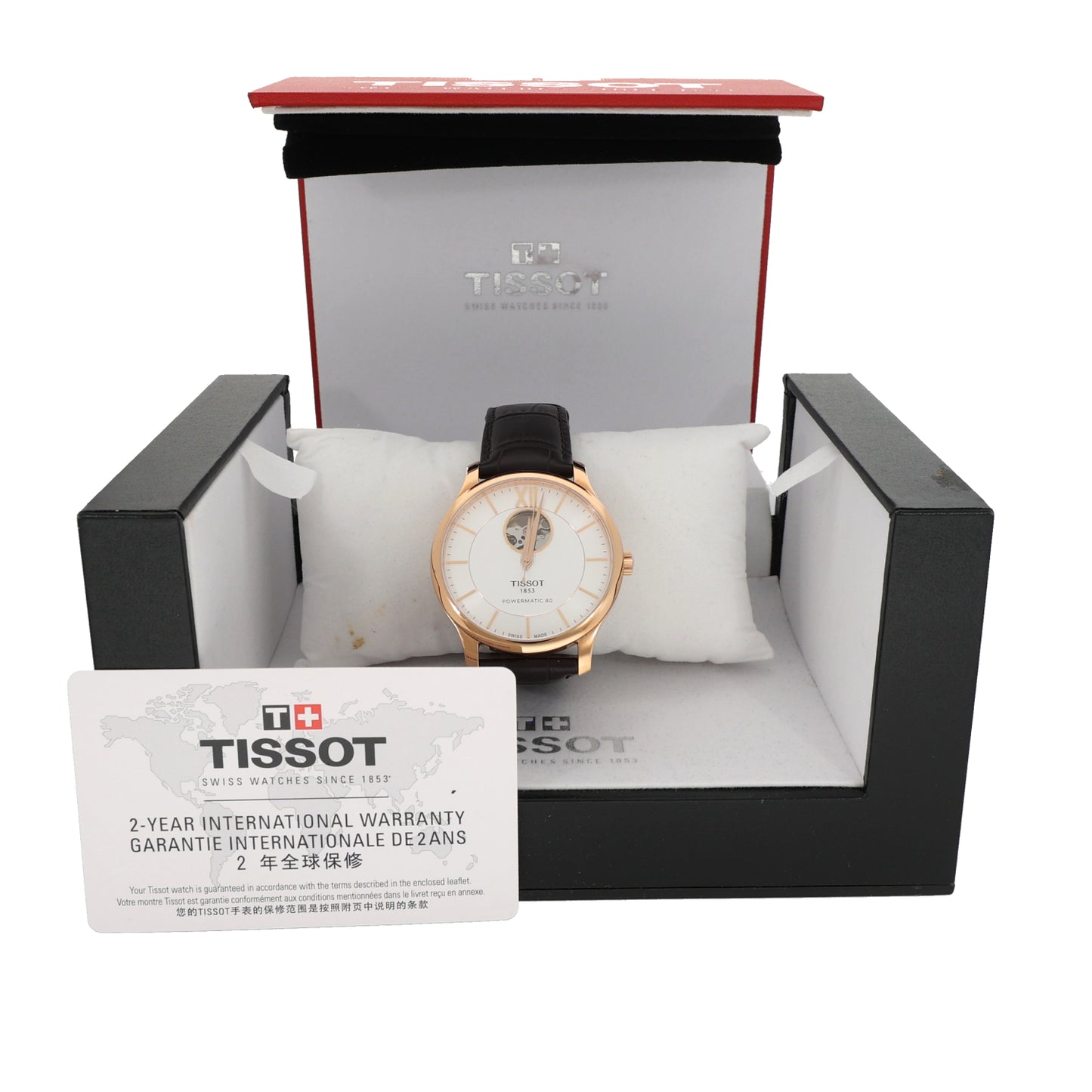 Tissot Tradition Open Heart T063907 A 40mm Gold Plated Watch