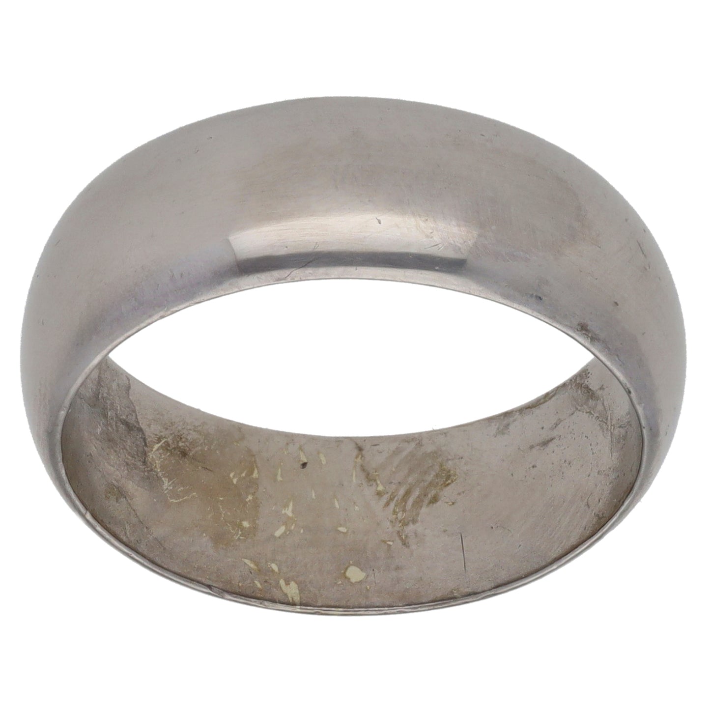 9ct White Gold Plain Wedding Ring Size R