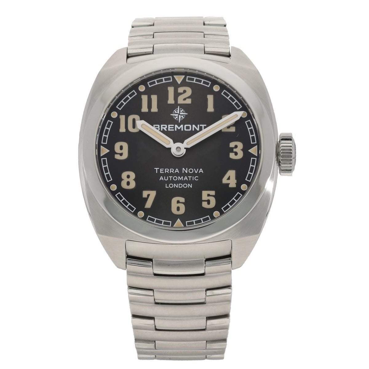 Bremont Terra Nova TN38-ND-SS-BK-L-S 38mm Stainless Steel Watch
