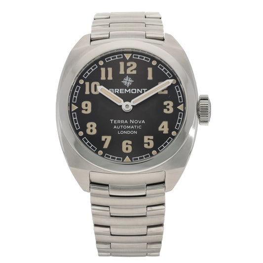 Bremont Terra Nova TN38-ND-SS-BK-L-S 38mm Stainless Steel Watch