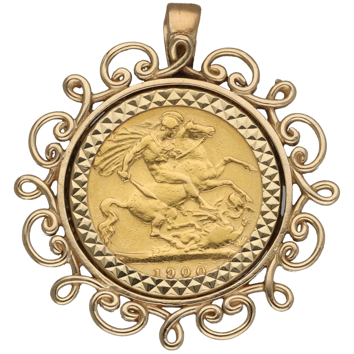 9ct Gold Half Sovereign Coin Pendant