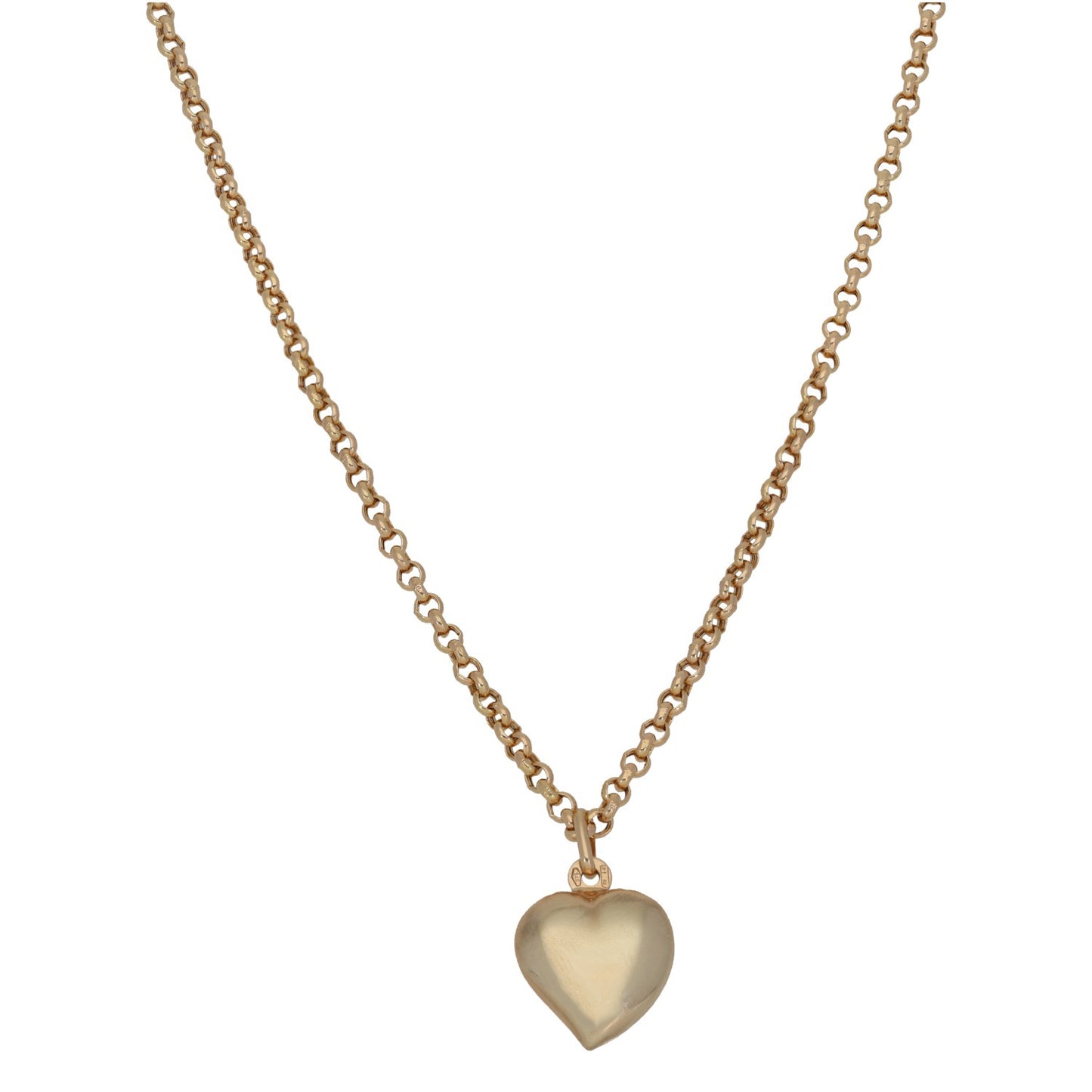 9ct Gold Heart Pendant With Chain
