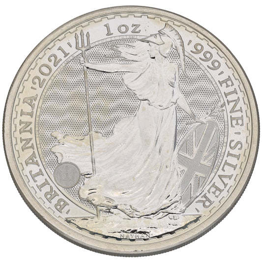 Fine Silver Queen Elizabeth II 1 OZ Britannia Coin 2021