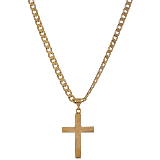 9ct Gold Cross Pendant With Chain