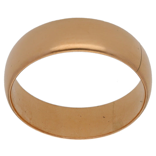 9ct Gold Plain Wedding Ring Size P