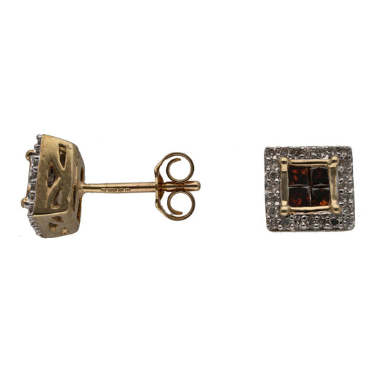 9ct Gold 0.64ct Diamond Dress/Cocktail Earrings