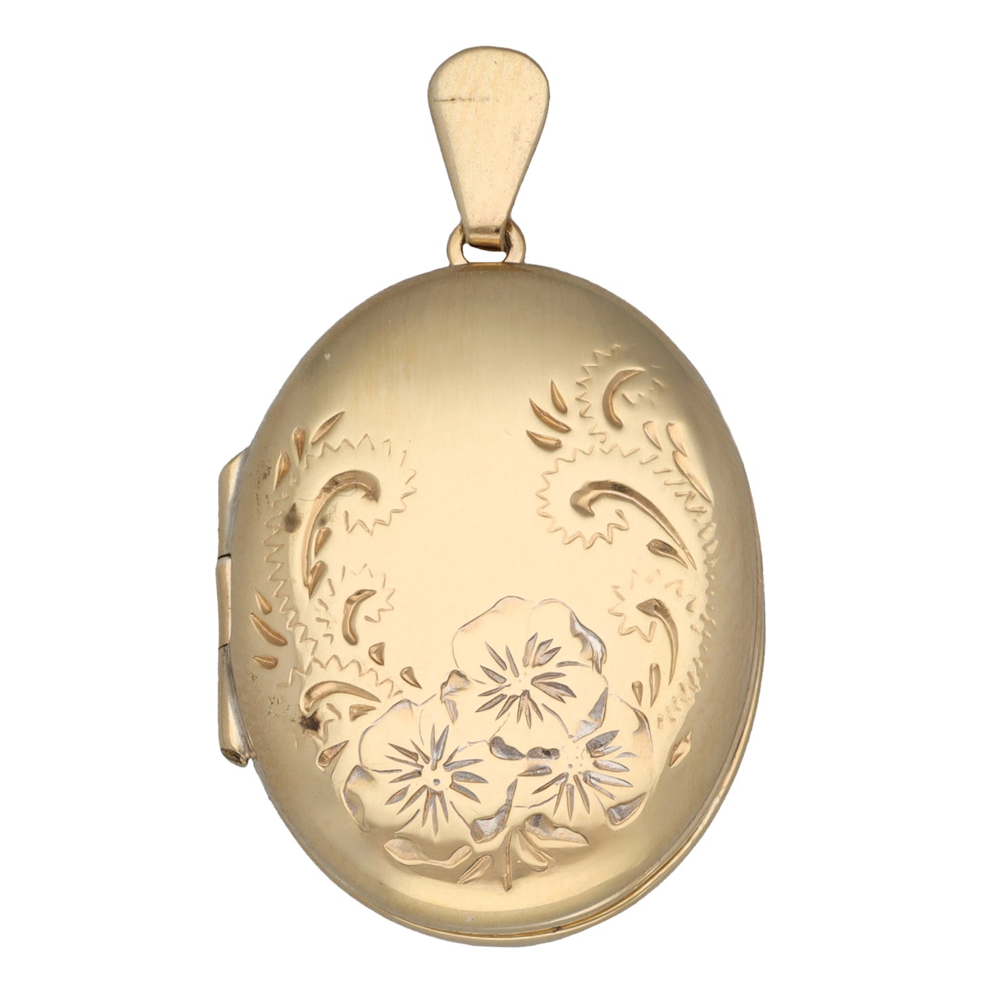 9ct Gold Patterned Locket Pendant