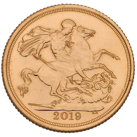 22ct Gold Queen Elizabeth II Full Sovereign Coin 2019