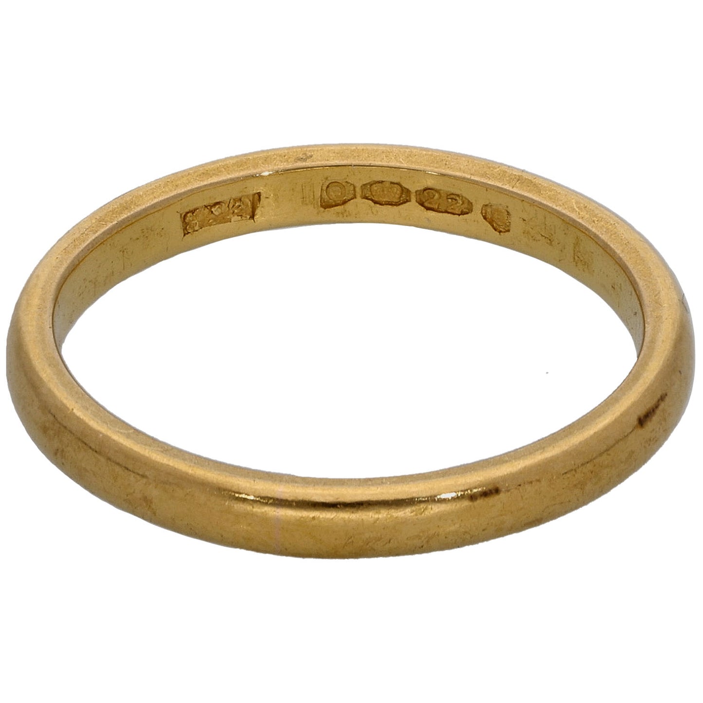 22ct Gold Plain Wedding Ring Size P
