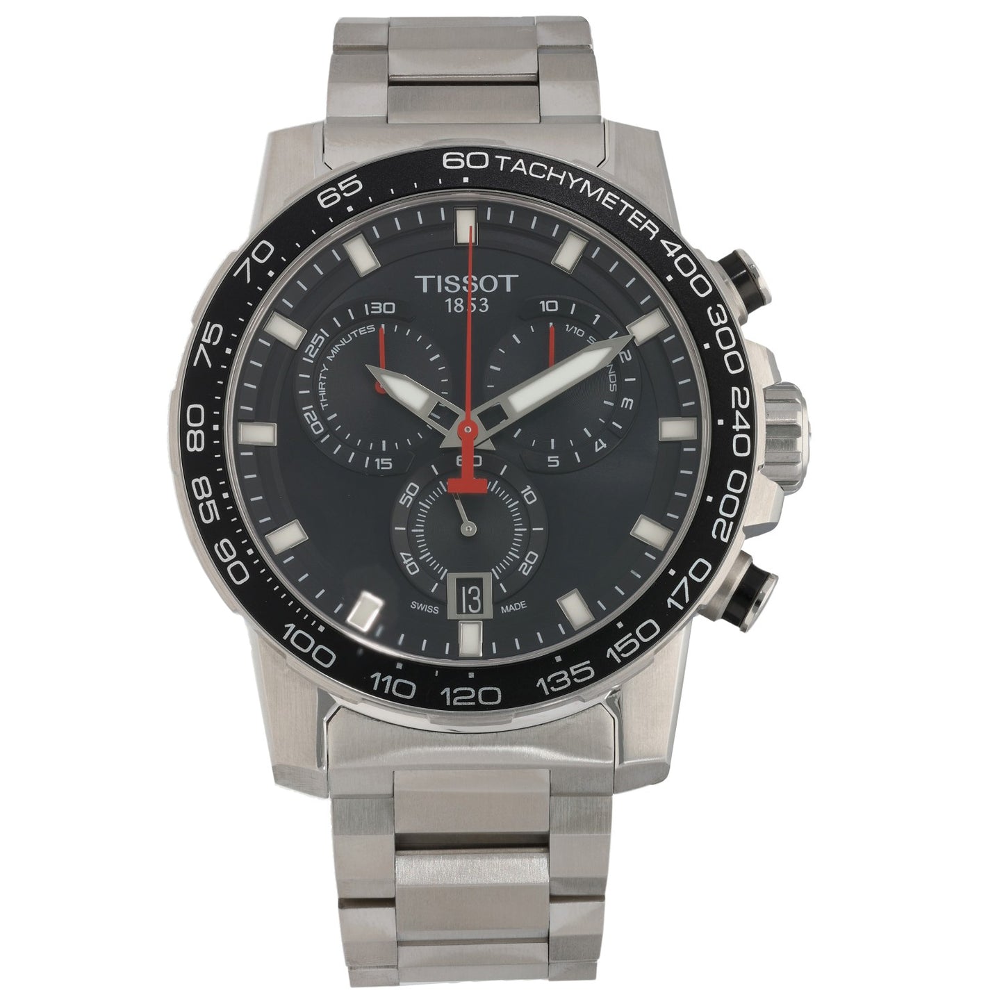Tissot Supersport Chrono T125617A, black dial, front angle