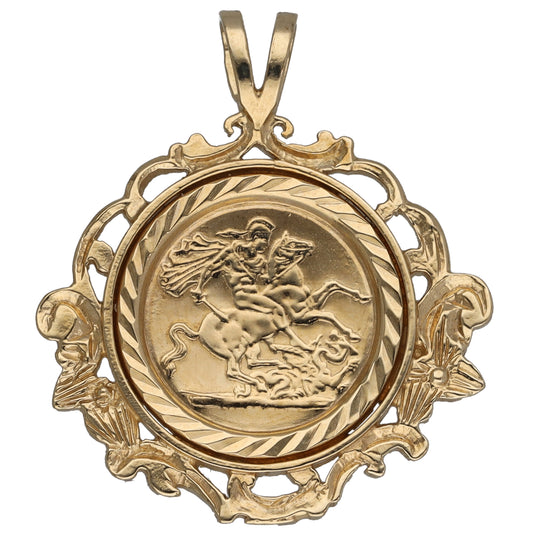 9ct Gold St George Pendant